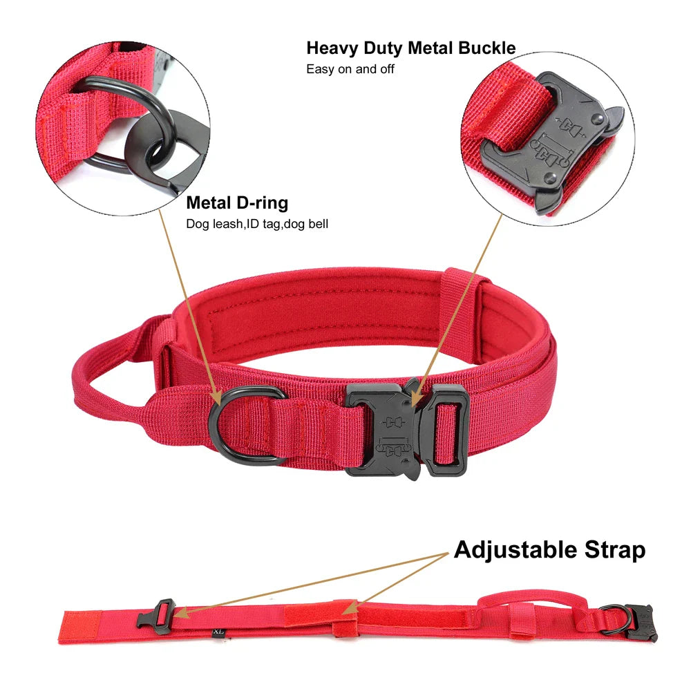 Dog Durable Tactical Collar Leash Set