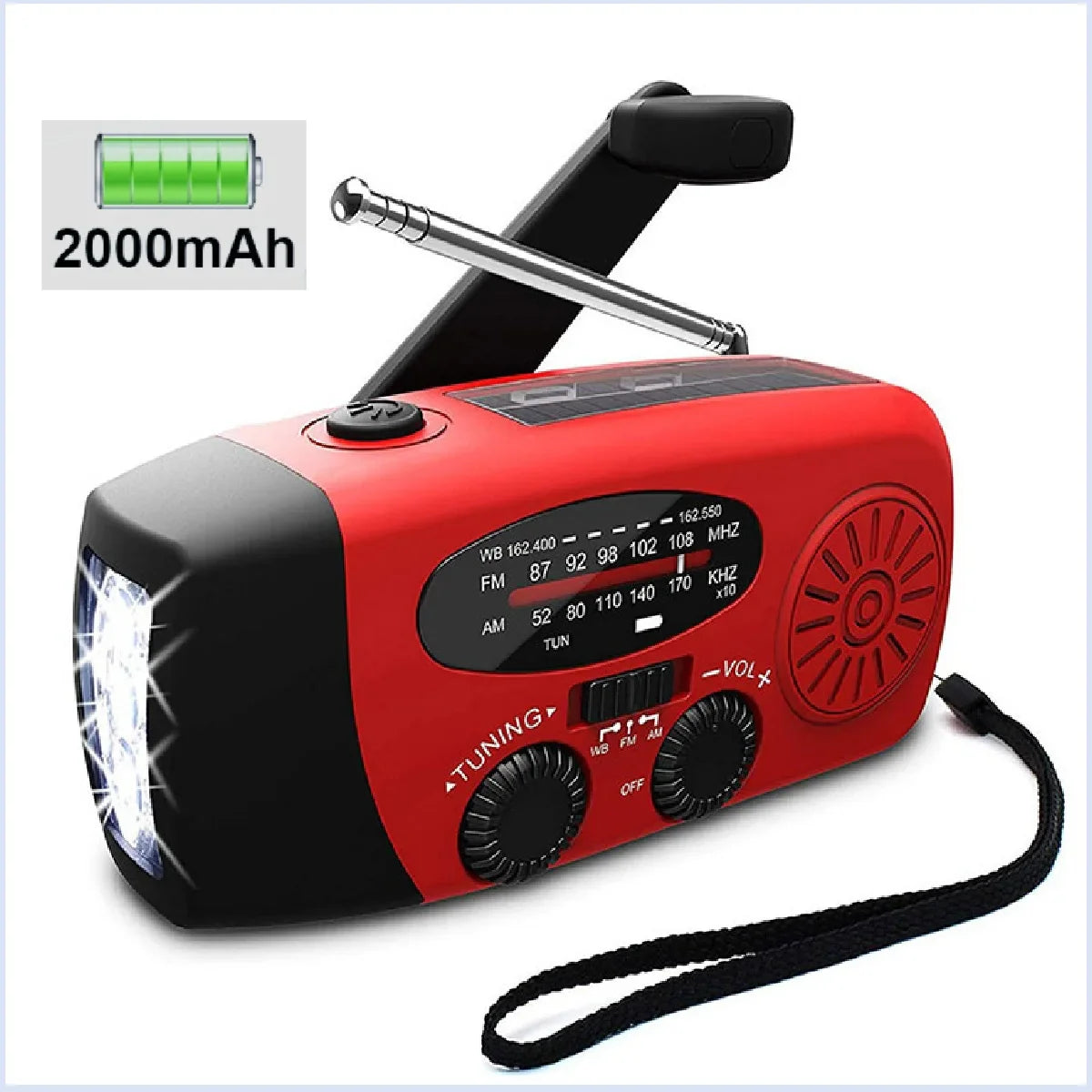 Solar Hand Crank Powered Camping Light
