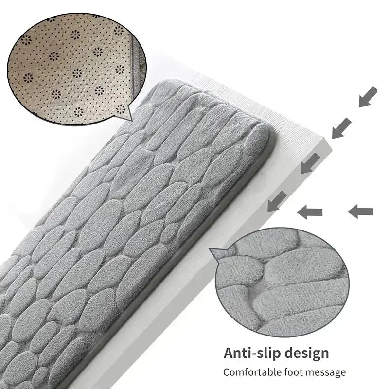 Bathroom Living Room Embossed Fiber Carpet