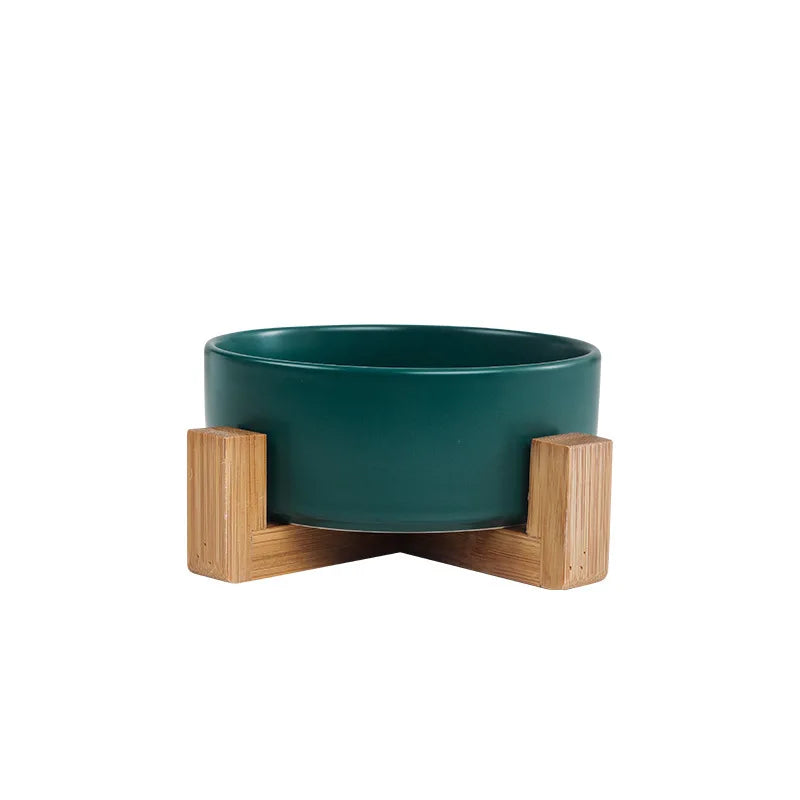 Dog Wooden Frame Protection Cervical Bowl