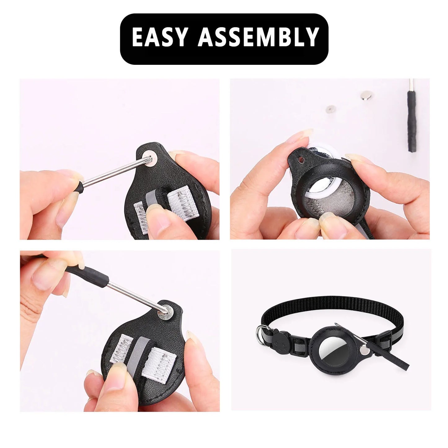 Cat Adjustable Strips Air Tag Holder Collar B