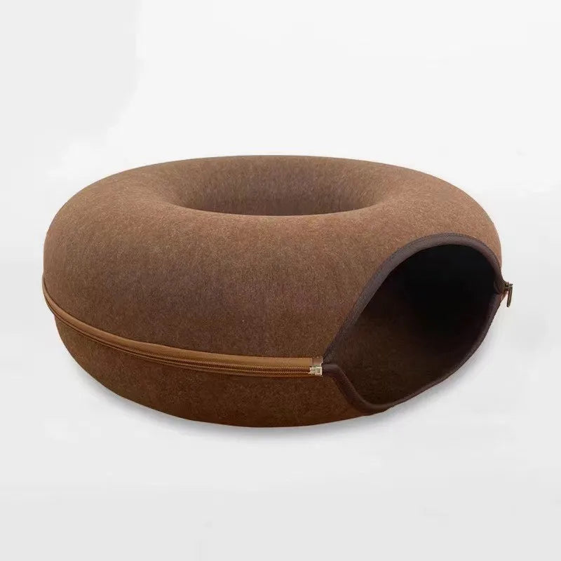 Cat Kitten Training Interactive Tunnel Donut Bed