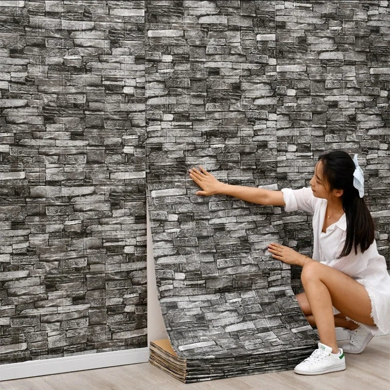 3D Brick Wallpaper Foam Wall Sticker