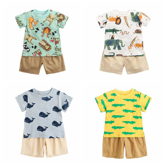 Baby Sanlutoz Cartoon Sleeve Shorts