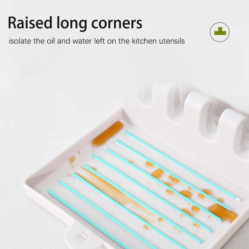 Kitchen Non-slip Spoon Fork Holder Organizer