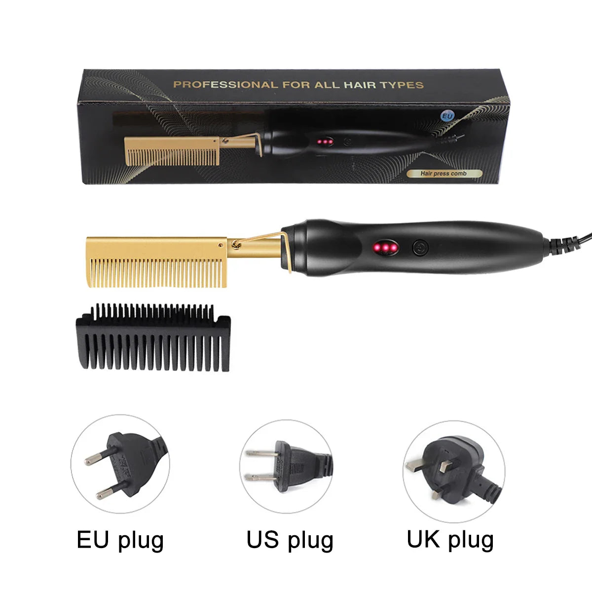 Electric 2 in1 Hot Comb Hair Straightener Comb