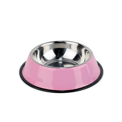 Dog Lovely Steel  Water Drink Dishes Bowl