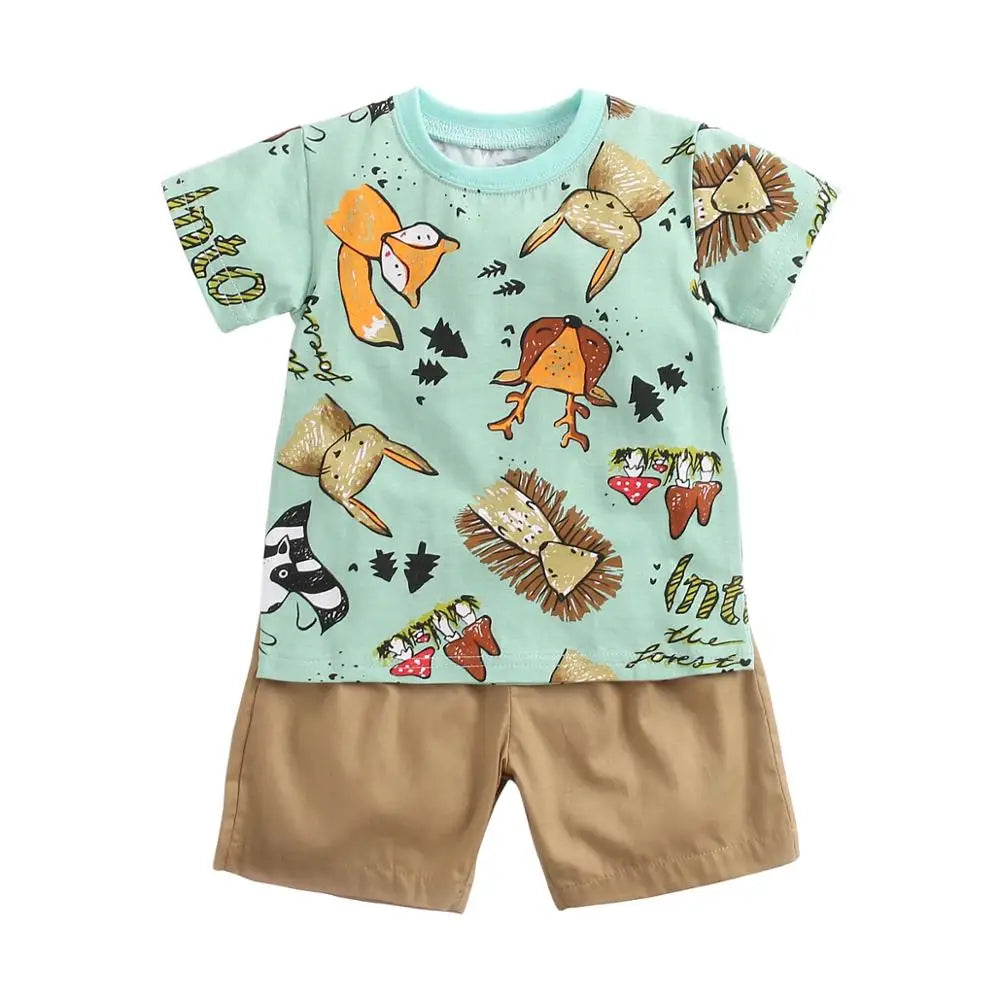 Baby Sanlutoz Cartoon Sleeve Shorts