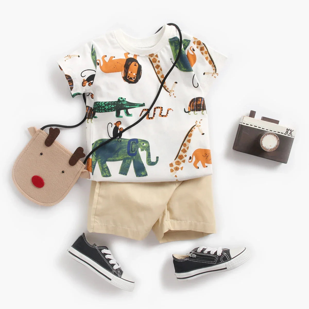 Baby Sanlutoz Cartoon Sleeve Shorts