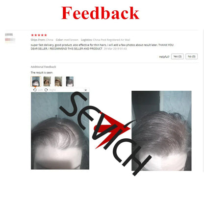 Instant Hair Growth Fiber Powder