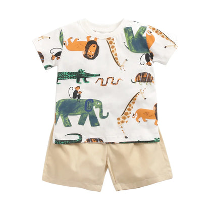 Baby Sanlutoz Cartoon Sleeve Shorts