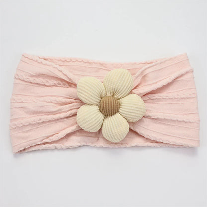 Baby Soft Elastic  Flower Nylon Hairband