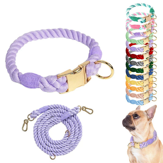 Pet Macaron Collar & Leash Set