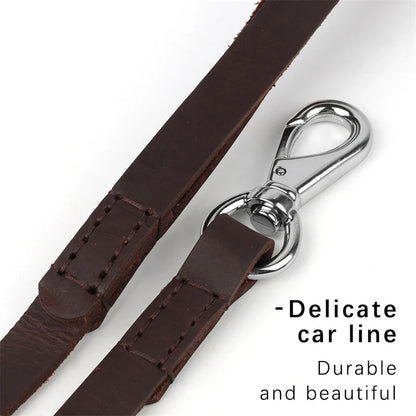 Dog Outdoor Durable Leather Leash