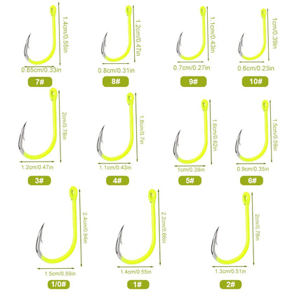 Sharp High-carbon Steel Fishhooks Barbed