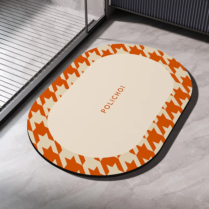 Quick Dry Bathroom Absorbent Anti Slip Floor Mat