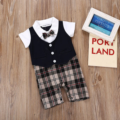 Baby Romper Infant Formal Tie Jumpsuit