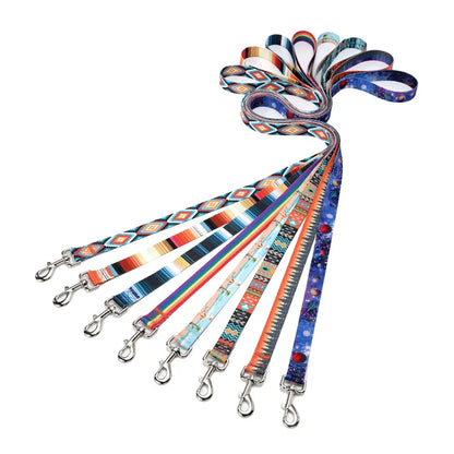 Pet Style Striped Forest Pattern Collar Leash