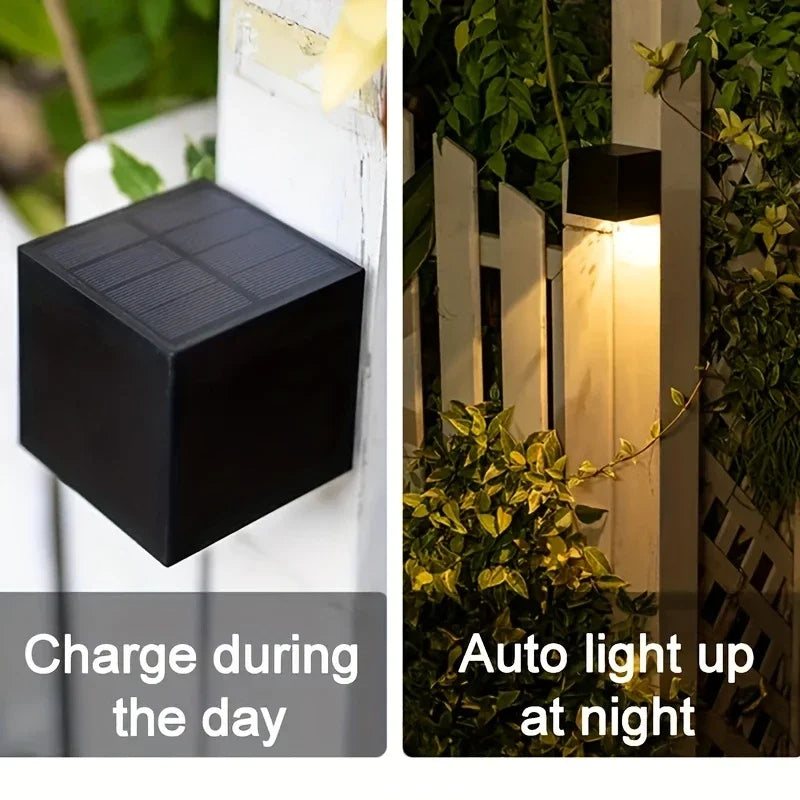 RGB LED Outdoor Waterproof Solar Wall Light