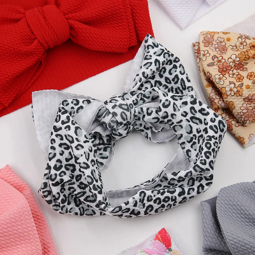 Baby Lepoard Flower Pirnt Bullet Headband