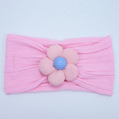 Baby Soft Elastic  Flower Nylon Hairband