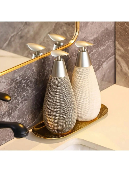 Retro Style Ceramic Push-Type Soap Dispenser