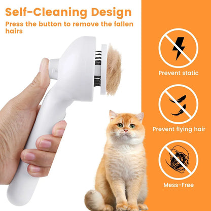 Cat Shedding & Grooming Steam Brush