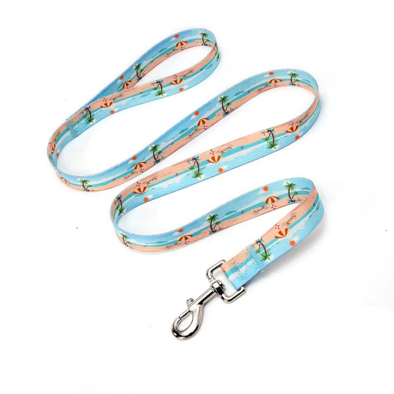 Pet Style Striped Forest Pattern Collar Leash