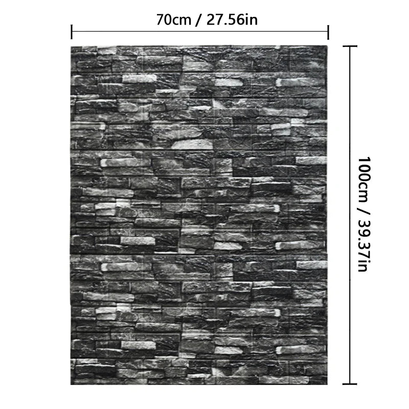 3D Brick Wallpaper Foam Wall Sticker