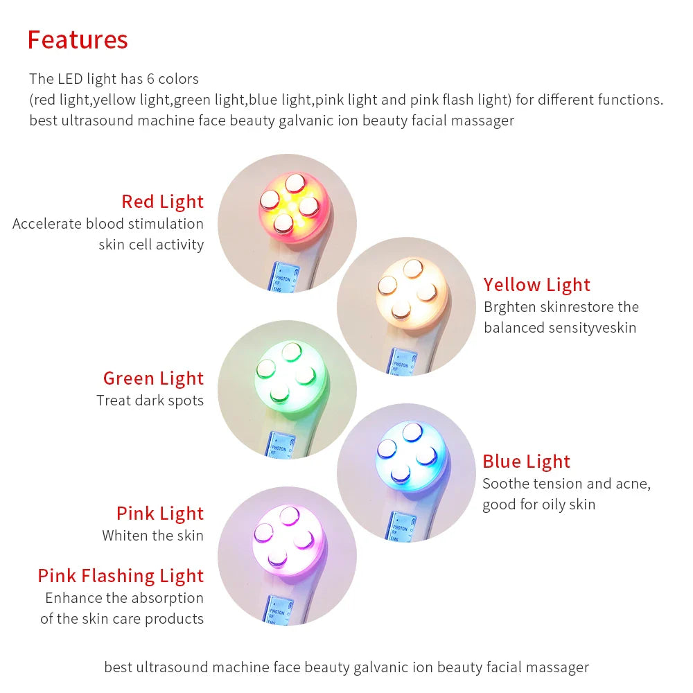EMS Electroporation LED Photon Beauty Device