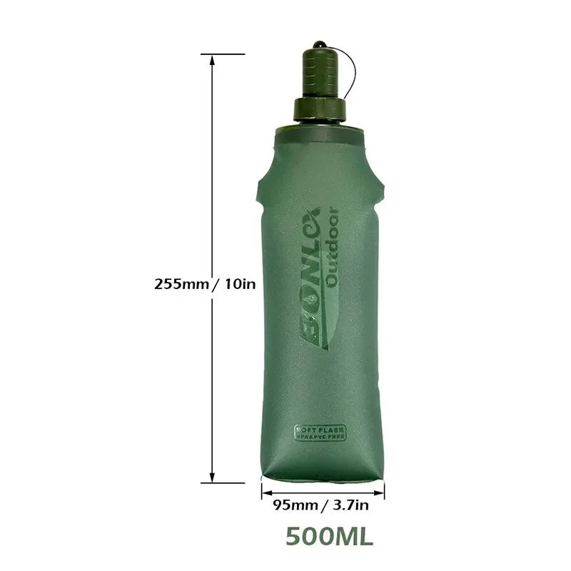 Outdoor Folding Soft Flask Drink Water Bottle