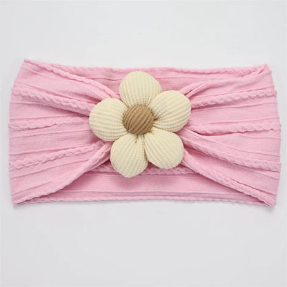 Baby Soft Elastic  Flower Nylon Hairband