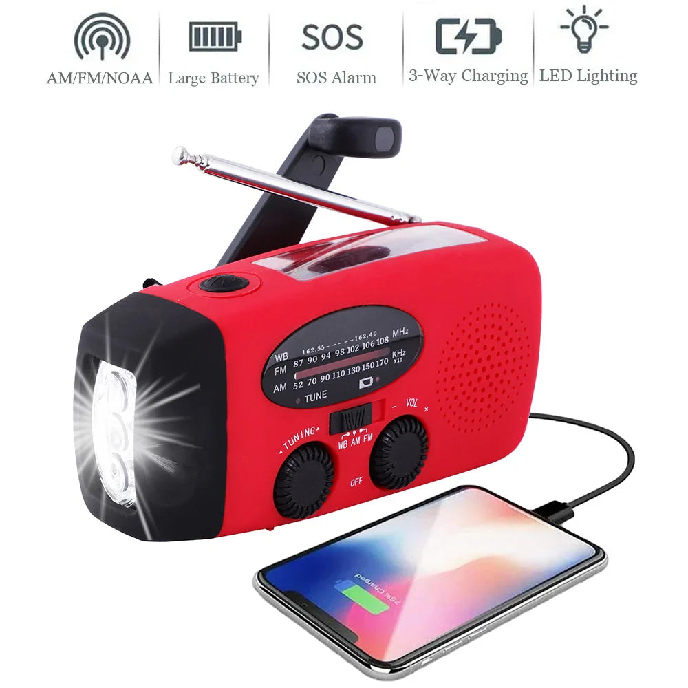 Solar Hand Crank Powered Camping Light