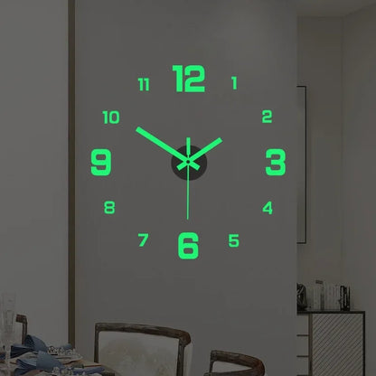 3D Luminous DIY Digital Clock Wall Sticker