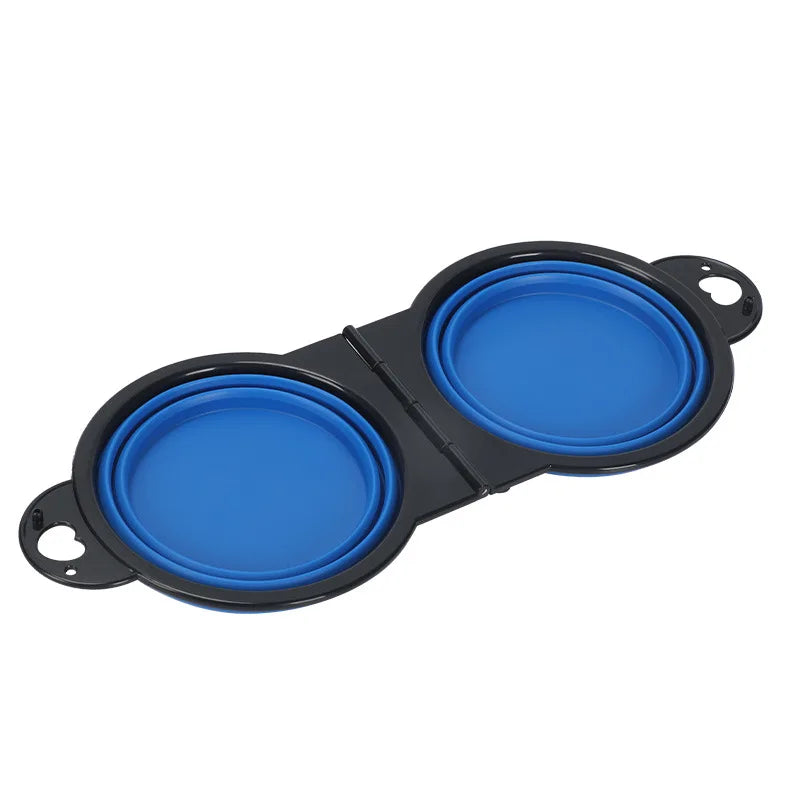 Outdoor Travel 2-in-1 Foldable Dual Bowl
