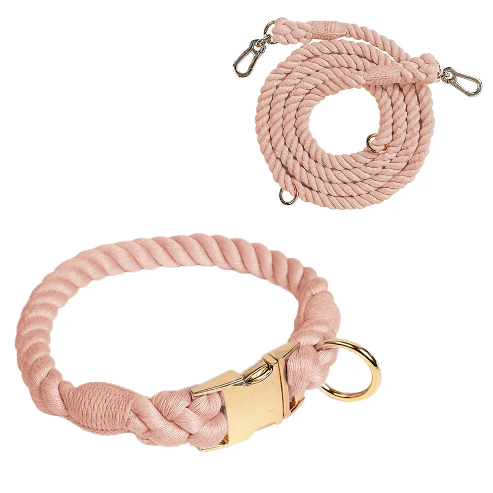 Pet Macaron Collar & Leash Set