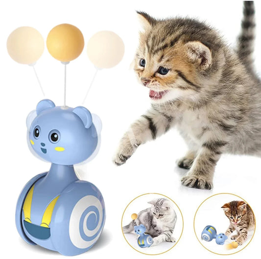 Cat Interactive Feather Rolling Toy