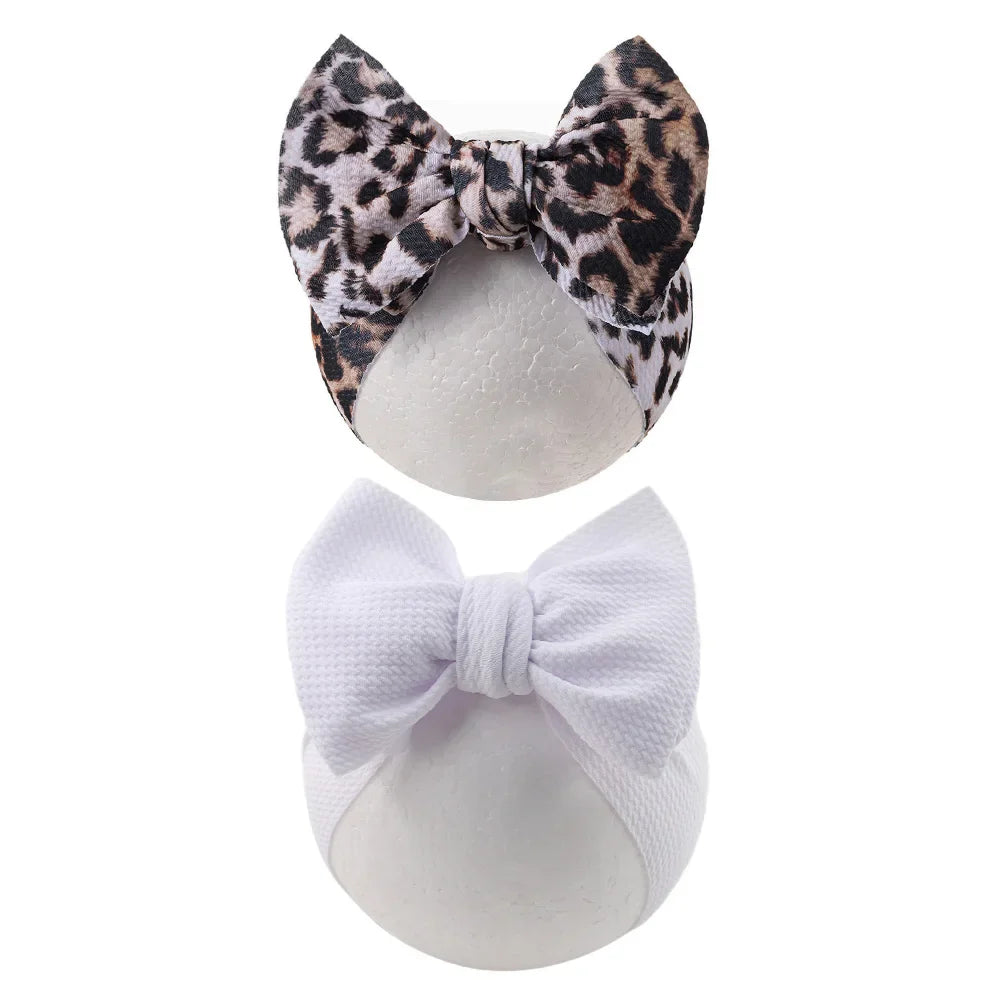 Baby Lepoard Flower Pirnt Bullet Headband