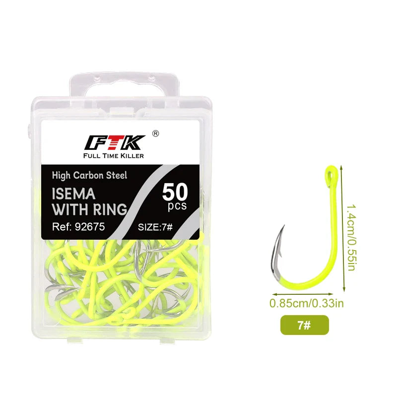 Sharp High-carbon Steel Fishhooks Barbed