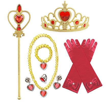 Gilrs Necklace Flower Clip Dress Up Set