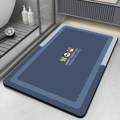 Quick Dry Bathroom Absorbent Anti Slip Floor Mat