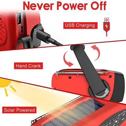 Solar Hand Crank Powered Camping Light