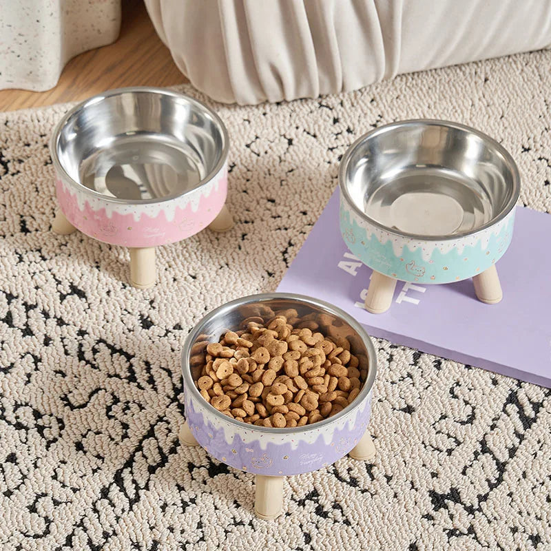 Pet Fashion Cartoon Colorful Feeding Water Bowl