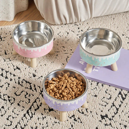 Pet Fashion Cartoon Colorful Feeding Water Bowl