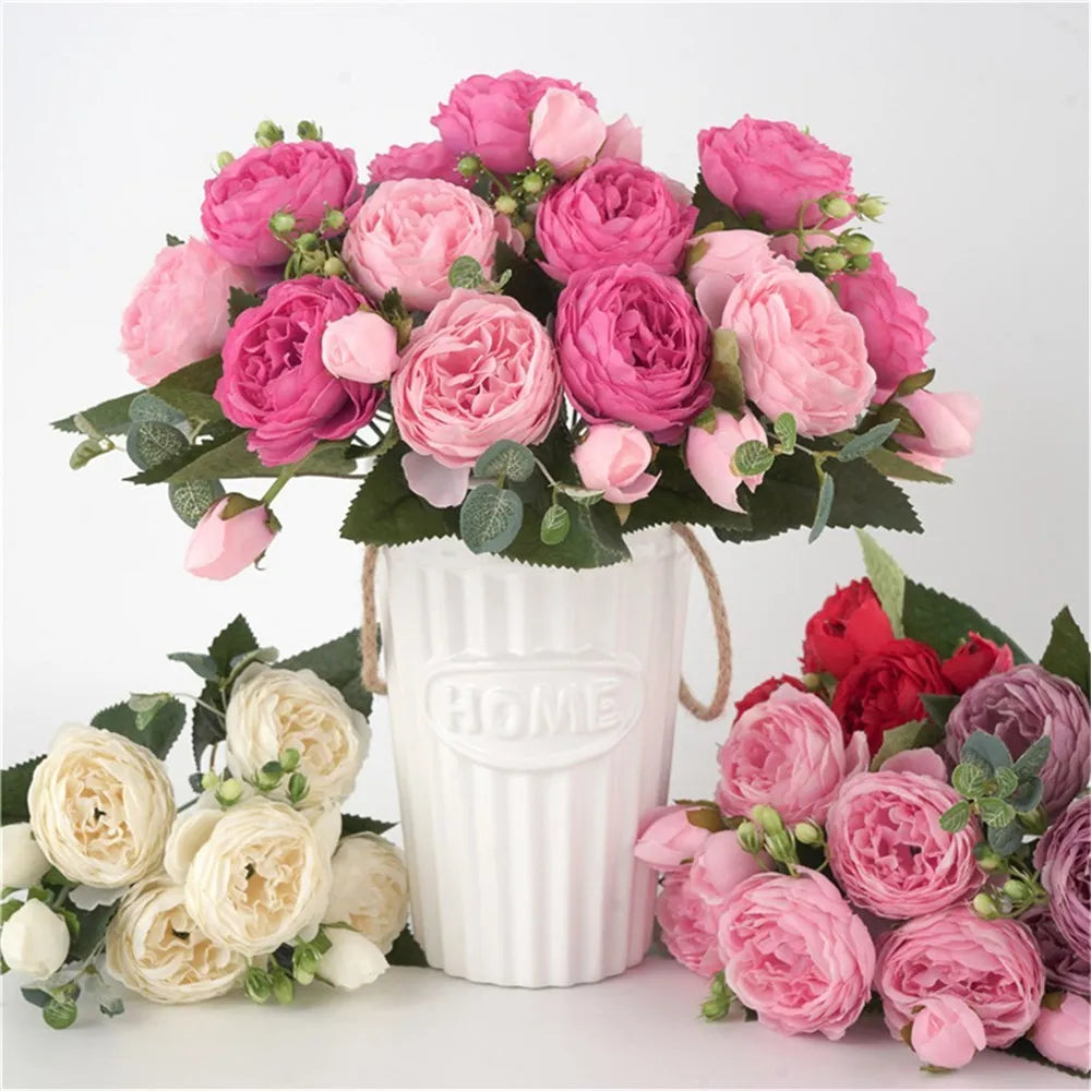 Fake Roses Silk Peony Artificial Flowers Cheap