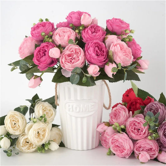 Fake Roses Silk Peony Artificial Flowers Cheap