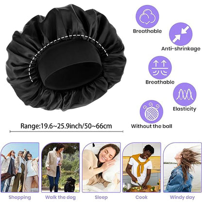 Elastic Satin Sleeping  Hair Bonnet