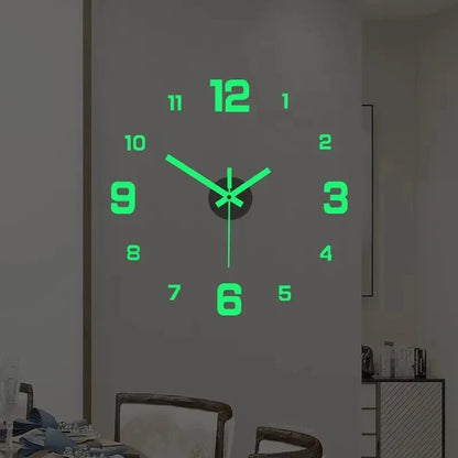 3D Luminous DIY Digital Clock Wall Sticker