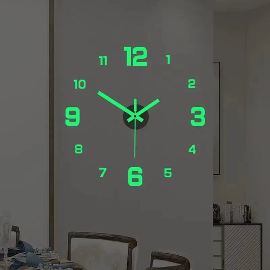 3D Luminous DIY Digital Clock Wall Sticker