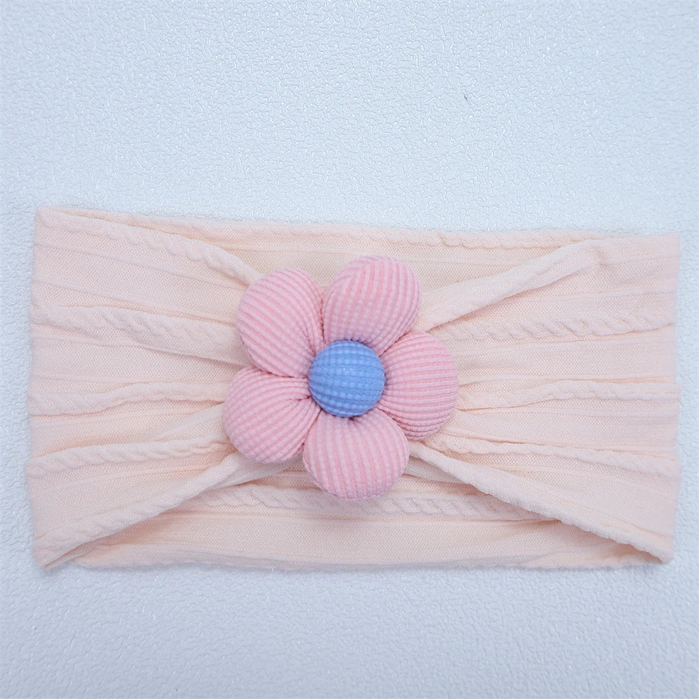 Baby Soft Elastic  Flower Nylon Hairband